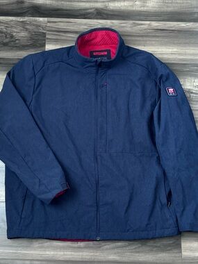 OOBE Chic-Fil-A Employee Jacket Mens Size 3XL Uniform Softshell Blue Full Zip